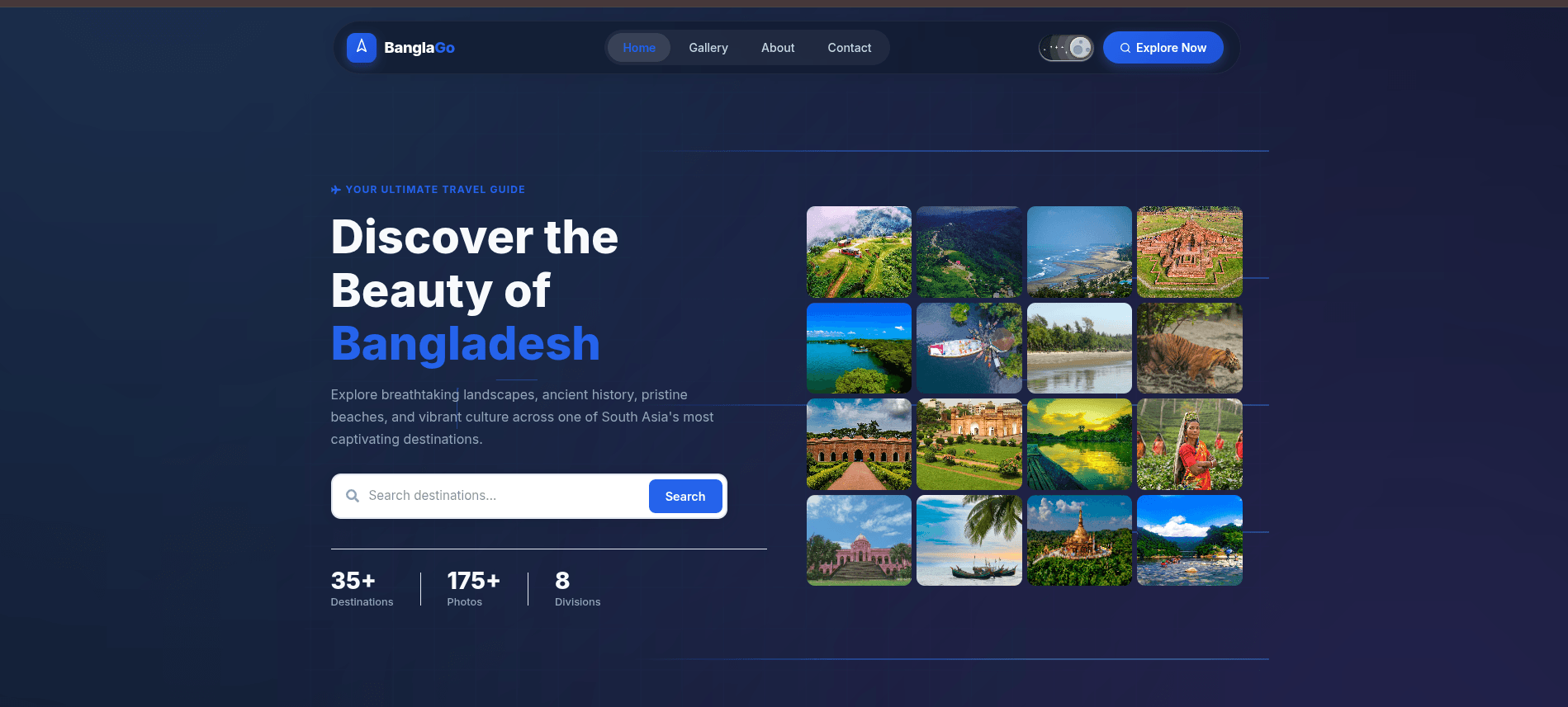 BanglaGo — Bangladesh Travel Portal.